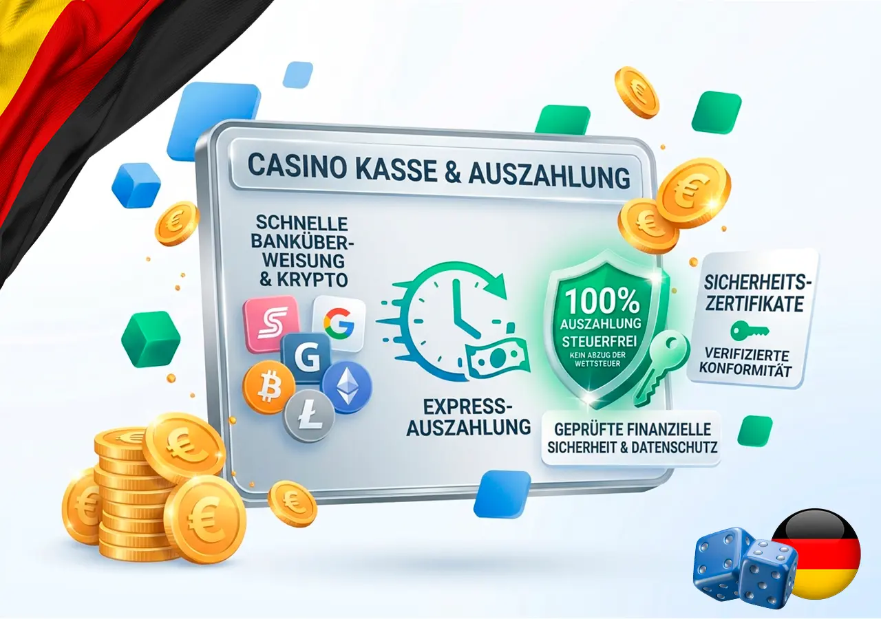 Schnelle Casino Einzahlungen und Auszahlungen in Euro ohne Steuerabzug